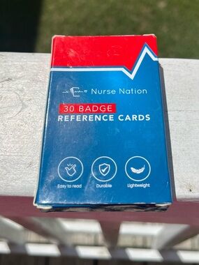30 Badge Reference Cards - Blue & Red